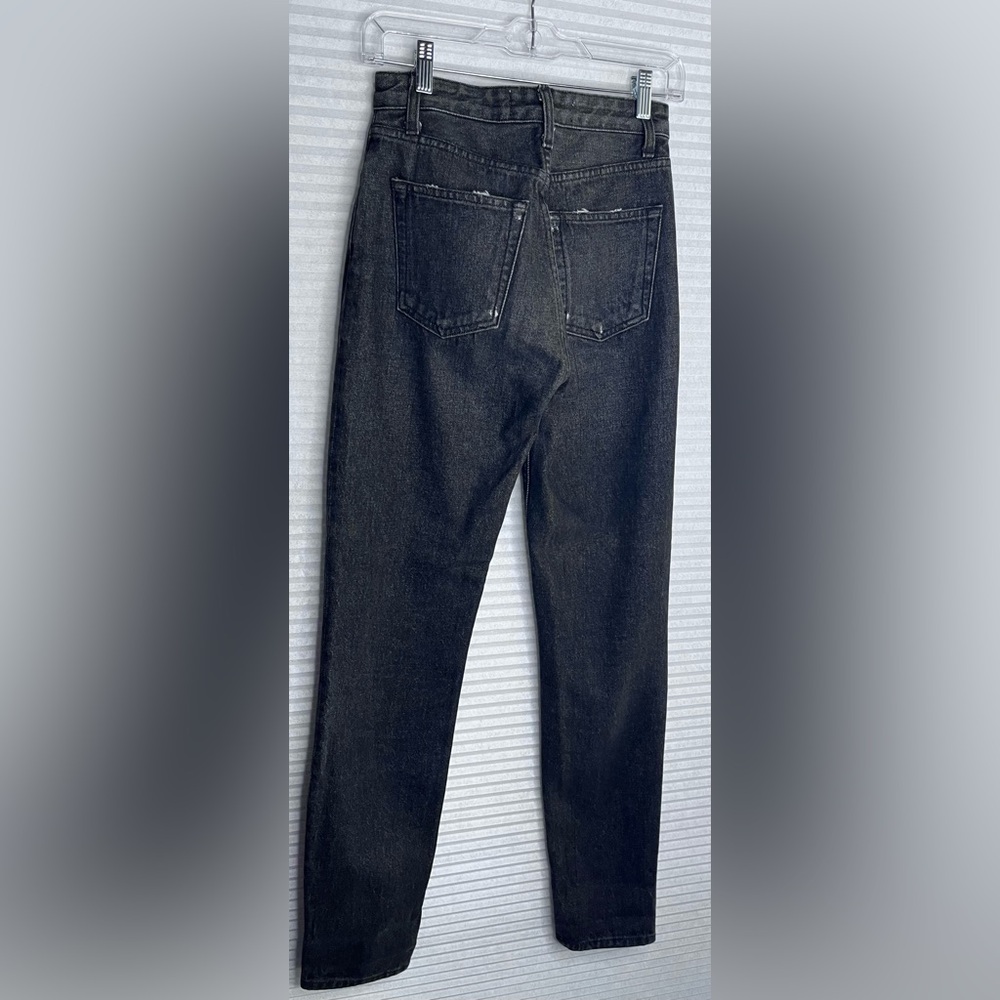 ‼️NOT FOR SALE‼️Reformation high rise straight leg jeans in black Size 24 - Picture 2 of 12